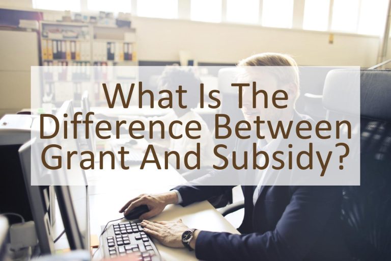 Difference Between Grant And Subsidy