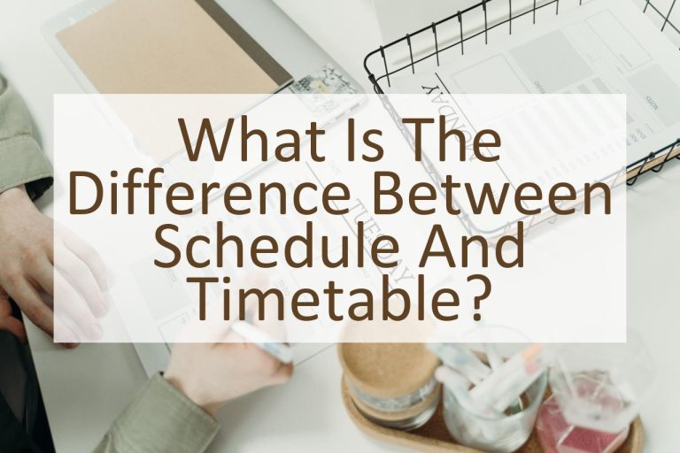 Difference Between Timeline And Timetable